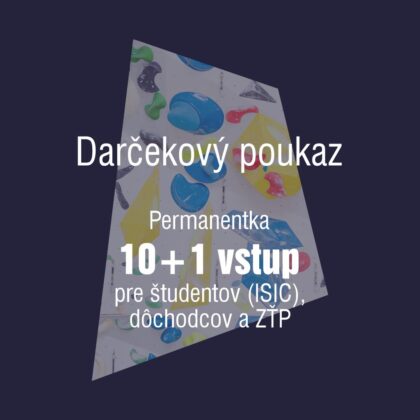 Darčekový poukaz - 11 vstupov študenti, zťp. dôchodcovia| k2zilina.sk